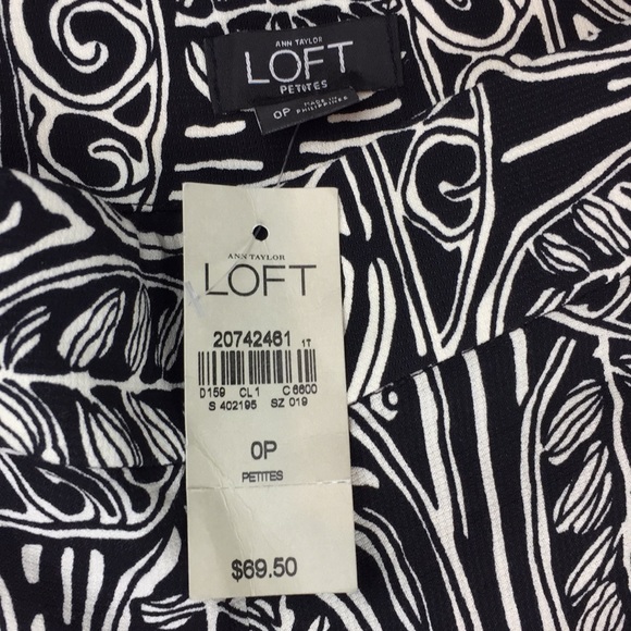Ann Taylor LOFT Petite Pattern Slacks 0P - Picture 2 of 4